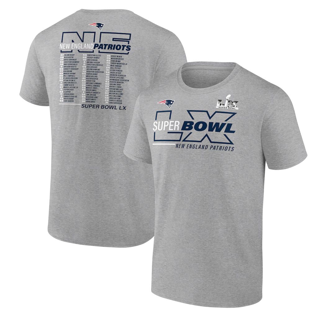 Men 2026 NFL New England Patriots T-shirt grey 02